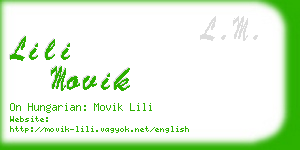 lili movik business card